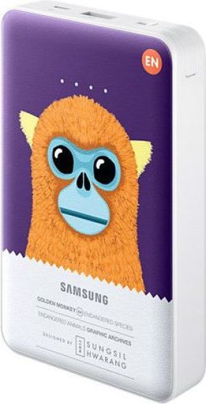 Powerbank Samsung 11300mAh Edycja Animal Golden Monkey Fioletowy (EB-PN915BVEGWW) 2
