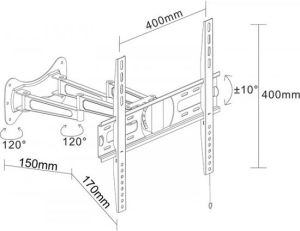 Libox Uchwyt ścienny LB-410 23'' - 48'' 2