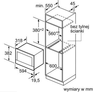 Kuchenka mikrofalowa Bosch BFL634GW1 5