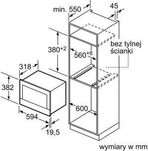 Kuchenka mikrofalowa Bosch BFR634GW1 5