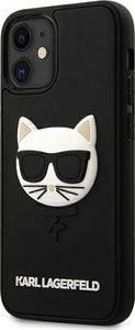 Karl Lagerfeld Etui Karl Lagerfeld Rubber Choupette HardCase 3D do iPhone 12 Mini czarne 2