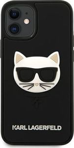 Karl Lagerfeld Etui Karl Lagerfeld Rubber Choupette HardCase 3D do iPhone 12 Mini czarne 3