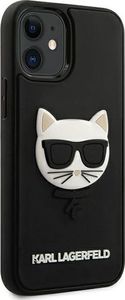 Karl Lagerfeld Etui Karl Lagerfeld Rubber Choupette HardCase 3D do iPhone 12 Mini czarne 4
