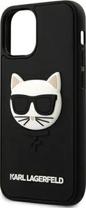 Karl Lagerfeld Etui Karl Lagerfeld Rubber Choupette HardCase 3D do iPhone 12 Mini czarne 6