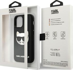 Karl Lagerfeld Etui Karl Lagerfeld Rubber Choupette HardCase 3D do iPhone 12 Mini czarne 8