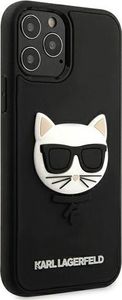 Karl Lagerfeld Etui Karl Lagerfeld Rubber Choupette HardCase 3D do iPhone 12 / iPhone 12 Pro czarne 4