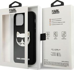 Karl Lagerfeld Etui Karl Lagerfeld Rubber Choupette HardCase 3D do iPhone 12 Pro Max czarne 8