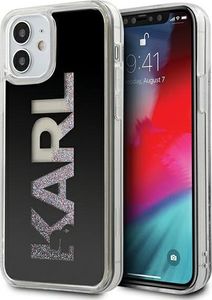 Karl Lagerfeld Etui Karl Lagerfeld Logo Glitter Hardcase do iPhone 12 mini czarne 1