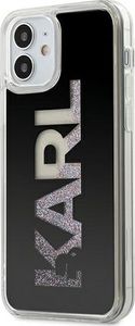 Karl Lagerfeld Etui Karl Lagerfeld Logo Glitter Hardcase do iPhone 12 mini czarne 2