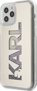 Karl Lagerfeld Etui Karl Lagerfeld Logo Glitter Hardcase do iPhone 12 / 12 Pro srebrne 2