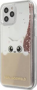 Karl Lagerfeld Etui Karl Lagerfeld K-Peek A Boo Liquid Glitter Hardcase do iPhone 12 Pro Max różowe/złote 2
