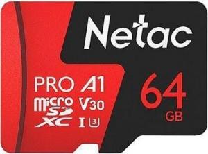 Karta Netac P500 Extreme Pro MicroSDXC 64 GB Class 10 A1 V30 (NT02P500PRO-064G-S) 1