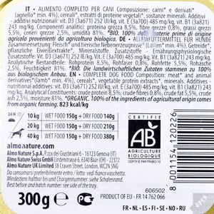 Almo Nature ALMO NATURE Daily Menu BIO Dog Jagnięcina - szalka 300g 3