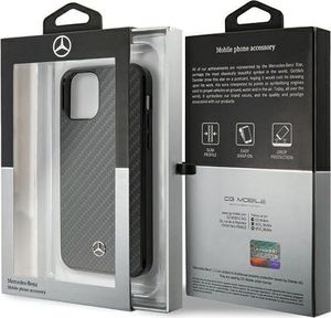 Mercedes Mercedes MEHCP12MRCABK iPhone 12/12 Pro 6,1" czarny/black carbon hardcase Dynamic Line 9