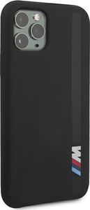 BMW Etui BMW BMHCN65SITLBK iPhone 11 Pro Max czarny/black hardcase Silicone Vertical Stripe 5