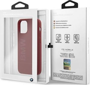 BMW Etui BMW BMHCP12SSLBLRE iPhone 12 mini 5,4" czerwony/red hardcase Silicone Signature Logo 9