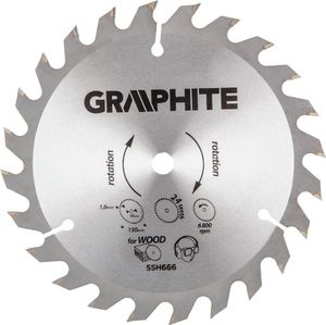 Graphite Tarcza do pilarki (Circular saw blades with HM tips 150x10mm, 1.6 mm , 24 teeth, Energy+) 1