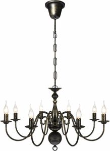 Lampa wisząca Lumes Czarny żyrandol w stylu antycznym - E993-Edyp 1