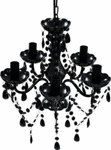 Lampa wisząca Lumes Czarny klasyczny żyrandol do salonu - E959-Rokis 1