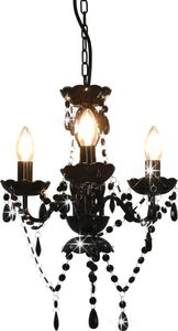 Lampa wisząca Lumes Czarny żyrandol kryształowy świecznik - EX95-Zeus 1