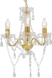 Lampa wisząca Lumes Złoty żyrandol kryształowy w stylu glamour - EX95-Zeus 1
