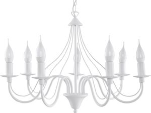 Lampa wisząca Lumes Żyrandol retro świecznik E755-Minerwi - biały 1