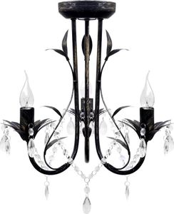 Lampa wisząca Lumes Czarny żyrandol w stylu retro z kryształkami - E994-Canes 1