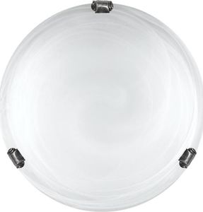 Lampa sufitowa Lumes Okrągły plafon szklany E137-Duno - biały+srebrny 1