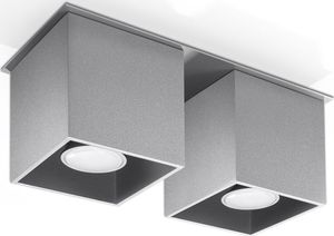 Lampa sufitowa Lumes Kwadratowy plafon LED E767-Quas - szary 1