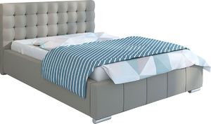 Elior Tapicerowane łóżko dwuosobowe 140x200 - Elber 2X + materac piankowy Contrix Visco Premium 1