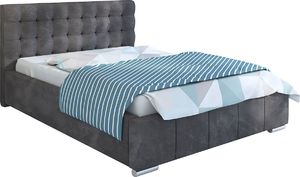 Elior Tapicerowane łóżko 90x200 - Elber 2X + materac piankowy Contrix Visco Premium 1