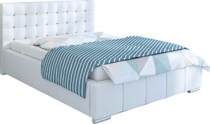 Elior Pikowane łóżko ze schowkiem 180x200 - Elber 2X + materac lateksowy Contrix Rubber SX 1