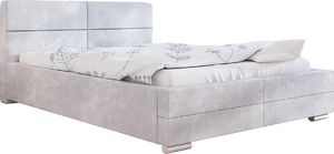 Elior Podwójne łóżko z pojemnikiem 160x200 - Oliban 2X + materac piankowy Contrix Visco Premium 1