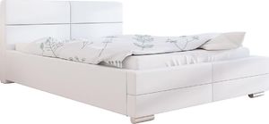 Elior Tapicerowane łóżko z zagłówkiem 180x200 - Oliban 2X + materac piankowy Contrix Visco Premium 1