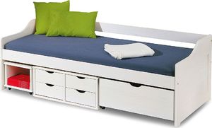 Elior Jednoosobowe łóżko z szufladami Nixer - białe 1
