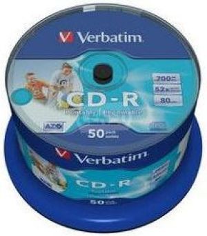 Platinet CD-R 700MB VERBATIM 52x CAKE 50szt. do nadruku (TO7387) 1