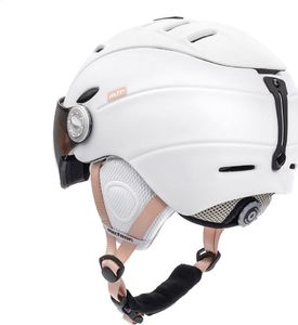 Meteor Kask narciarski z szybą HOLO biały Meteor Rozmiar 61-63 3