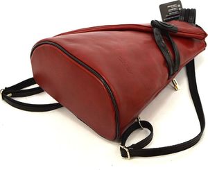 Vera Pelle Efektowny, skórzany plecak damski knebel 11