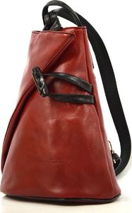 Vera Pelle Efektowny, skórzany plecak damski knebel 2