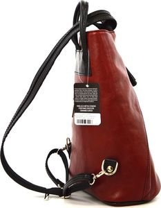 Vera Pelle Efektowny, skórzany plecak damski knebel 7