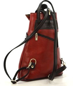 Vera Pelle Efektowny, skórzany plecak damski knebel 9