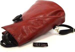 Vera Pelle Efektowny, skórzany plecak damski knebel 10