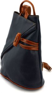 Vera Pelle Efektowny, skórzany plecak damski knebel 2