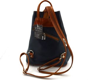 Vera Pelle Efektowny, skórzany plecak damski knebel 4