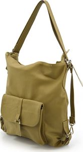 Vera Pelle Torebka skórzana-plecak vp521c Beżowy 4