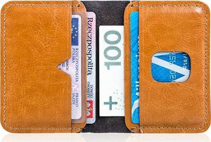 Solier Cienki skórzany portfel męski Solier SW11 jasnobrązowy 1