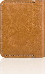 Solier Cienki skórzany portfel męski Solier SW11 jasnobrązowy 3