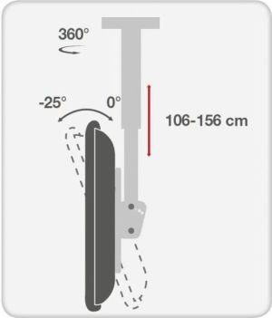 Techly Uchwyt sufitowy ICA-CPLB 946L 37'' - 70'' 3