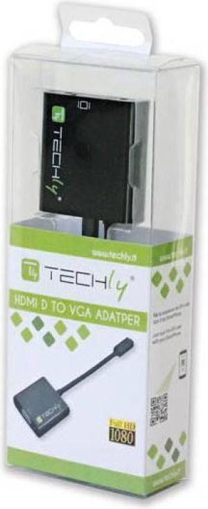Adapter AV Techly HDMI Micro - D-Sub (VGA) czarny (302938) 2