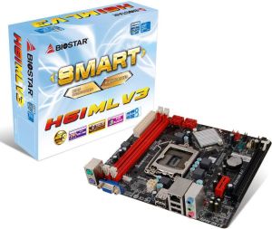 Płyta główna Biostar H61MLV3, H61, DDR3-1066-1600, SATA2, USB 2.0, mATX (GRII34) 2